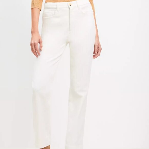 Women’s Size 25 White Straight Corduroy Pants LOFT Brand NWT - Picture 1 of 2
